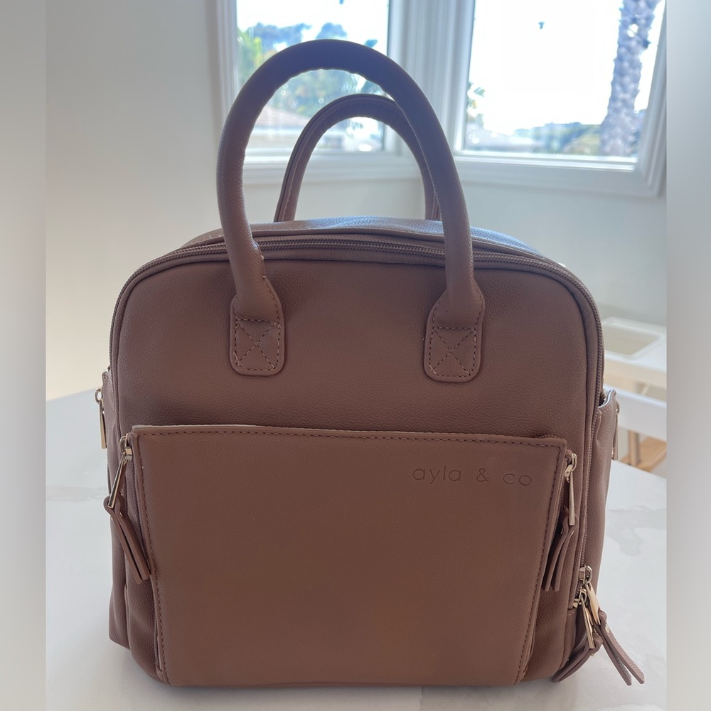 Ayla & co mini diaper bag in brown